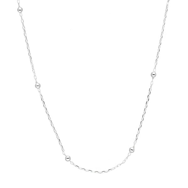 Silberne 925 Sterling Silber Halskette mit Kugeln