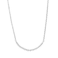 925 Sterling Silber Halskette mit Kristallbogen