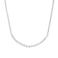 925 Sterling Silber Halskette mit Kristallbogen