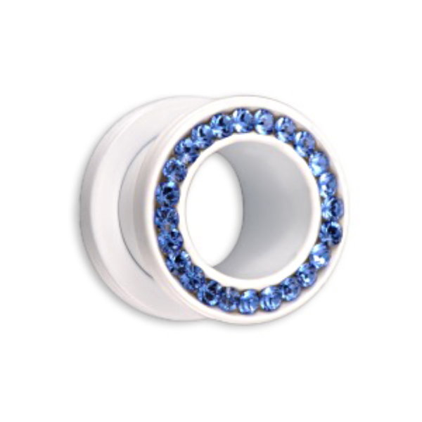 Supernova - Flesh Tunnel - Stahl - Weiß - Sapphire