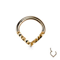 Spitzes Segmentring-Clicker Piercing mit Muster