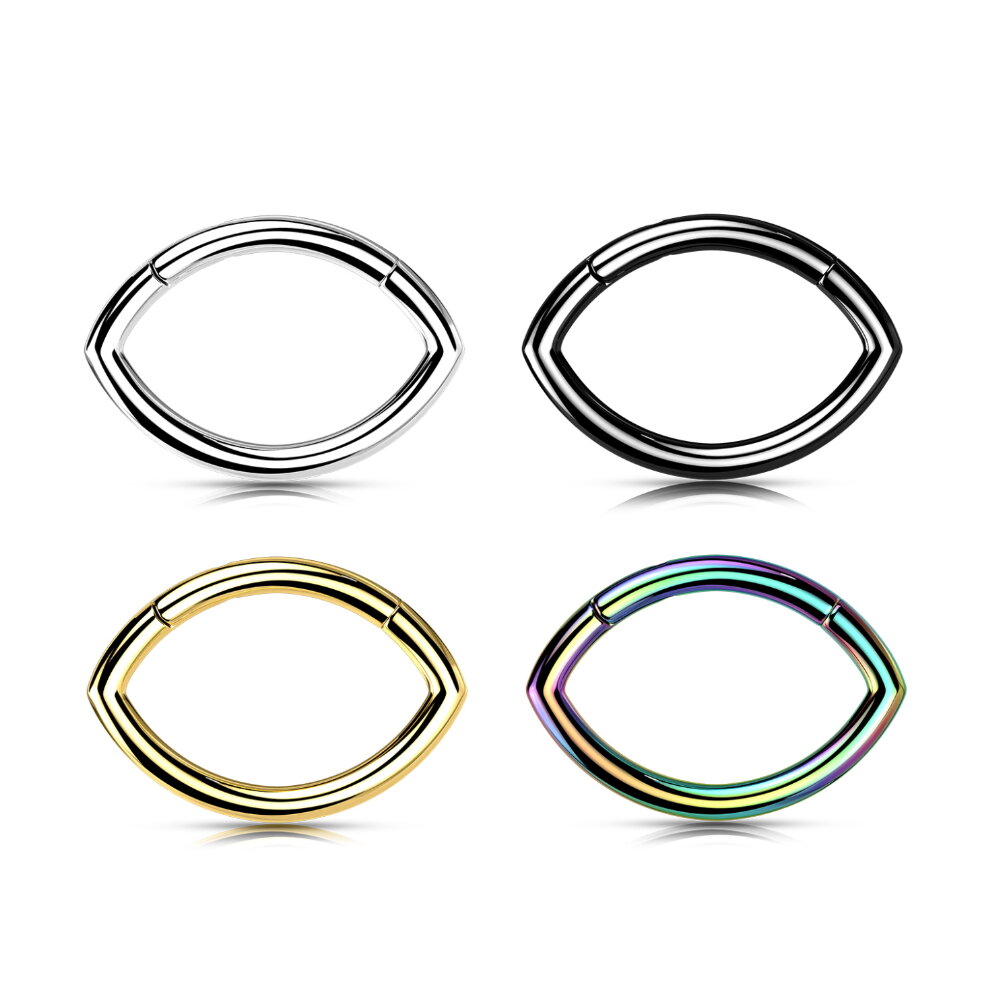 PIERCINGLINE Segmentring Clicker Chirurgenstahl - Mit Synthetischen Perlen Für Septum & Helix