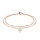 Mehrlagiges Armband mit Kreuz in Roségold