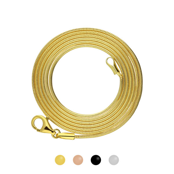 Schlangenkette aus 925 Sterling Silber [19.] Farbe: gold - Länge: 60cm
