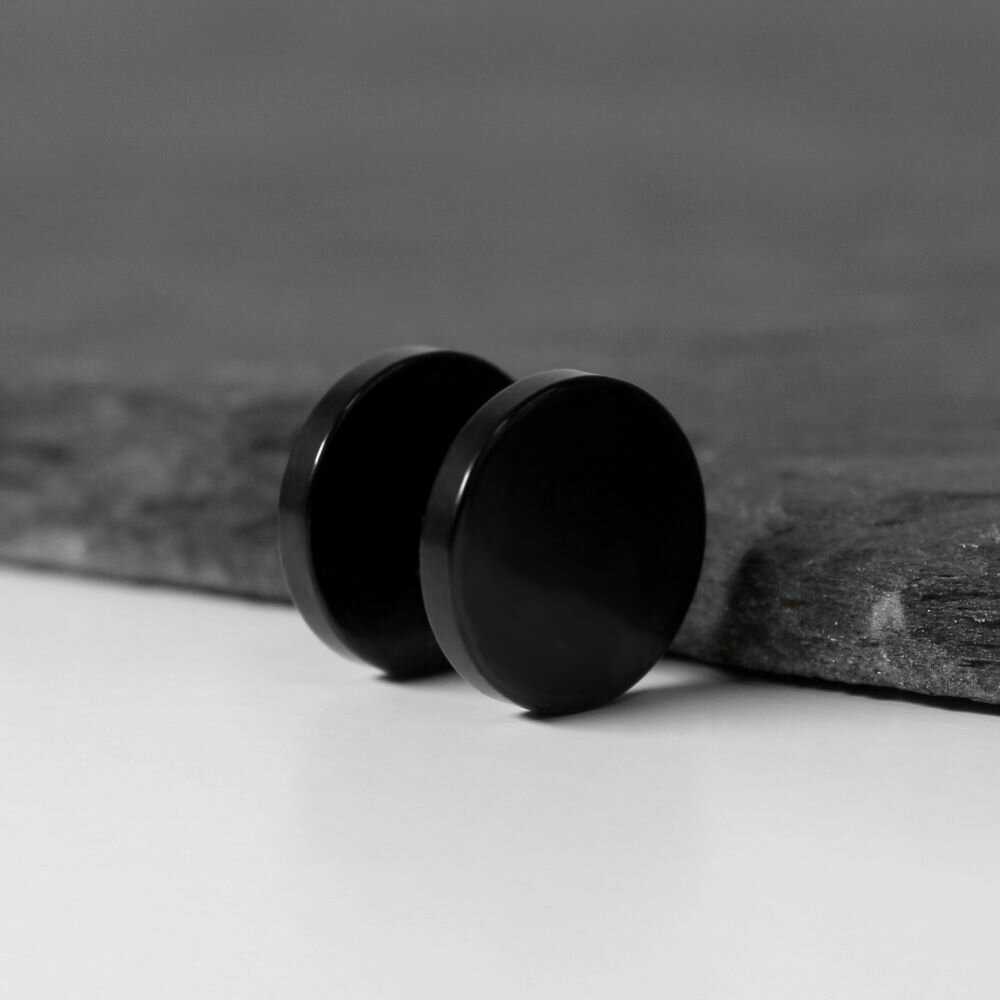 BlackAmazement 316L Edelstahl Fake Plug Piercing Ohrstecker 3D