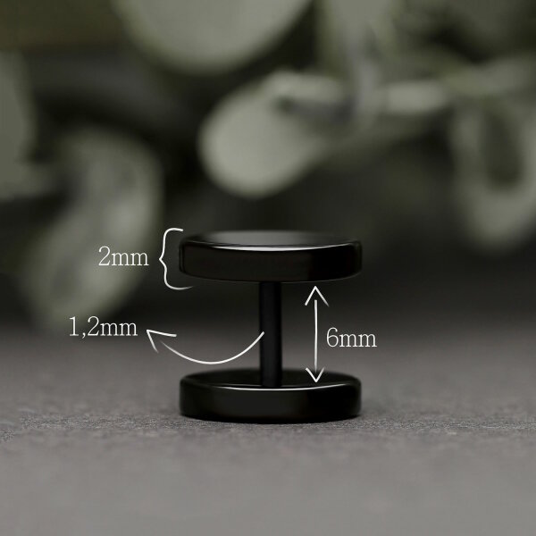 Flongo Fake Plug Ohrstecker Set - 3 Paar Minimalistische Ohrringe Aus Edelstahl Für Männer & Frauen