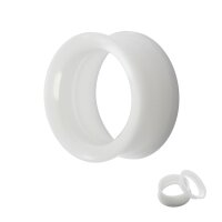 Flesh Tunnel - Kunststoff - Weiß - double flared 9 mm