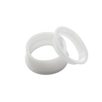 Flesh Tunnel - Kunststoff - Weiß - double flared 9 mm