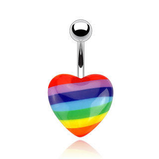 Piercing Banane - Herz - Regenbogen