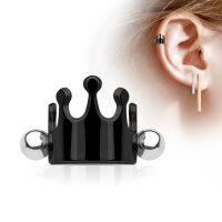 Kurzer Piercing Stab mit Krone Ear Cuff