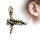 Kurzer Piercing Stab mit Schlangen Ear Cuff