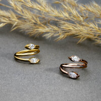 Segmentring-Clicker Piercing mit Ranke und Kristallen