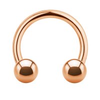 Piercing Hufeisen mit Kugel - Rosegold