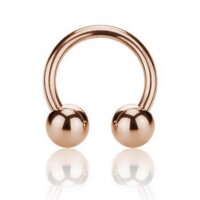 Piercing Hufeisen mit Kugel - Rosegold