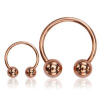 Piercing Hufeisen mit Kugel - Rosegold