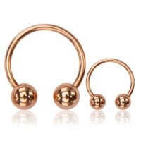 Piercing Hufeisen mit Kugel - Rosegold