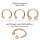 Piercing Hufeisen mit Kugel - Rosegold