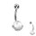 Bauchnabelpiercing mit Perle und Kristallen