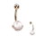 Bauchnabelpiercing mit Perle und Kristallen