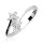 925 Sterling Silber Ring mit 2 Kristall-Blumen