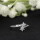 925 Sterling Silber Ring mit 2 Kristall-Blumen