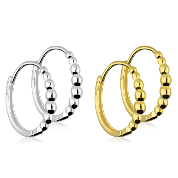 925 Sterling Silber mit Kugeln