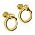 925 Sterling Silber Ohrstecker mit Ring und Knoten