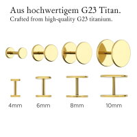Titan Fake Plug Set - Ohrstecker zum Schrauben