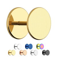 Matter Ohrstecker zum Schrauben - Titan Fake Plug