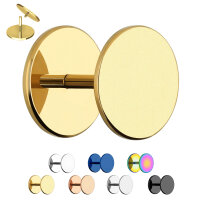 Matter Ohrstecker zum Schrauben - Titan Fake Plug