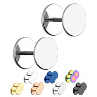 Mattes Titan Fake Plug Set - Ohrstecker zum Schrauben