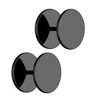 Mattes Titan Fake Plug Set - Ohrstecker zum Schrauben [05.] schwarz - 4mm