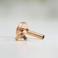 Mattes Titan Fake Plug Set - Ohrstecker zum Schrauben [05.] schwarz - 4mm