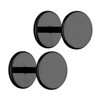 Mattes Titan Fake Plug Set - Ohrstecker zum Schrauben [05.] schwarz - 4mm