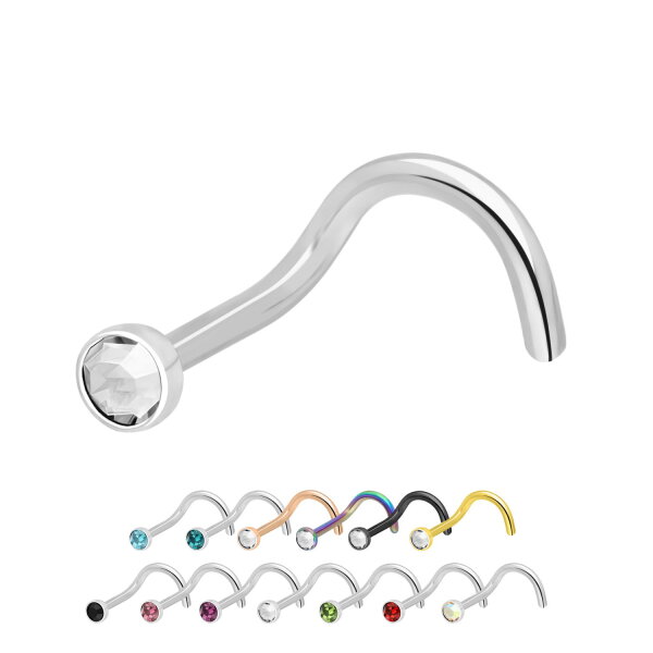 Nasenpiercing mit Kristall