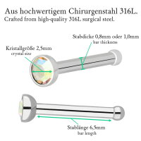 Nasenstecker mit Kristall