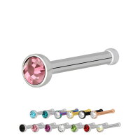 Titan Nasenstecker mit Kristall