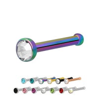 Titan Nasenstecker mit Kristall