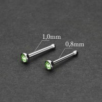 Titan Nasenstecker mit Kristall