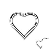 Titan Segmentring-Clicker Herz Piercing