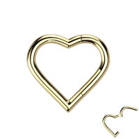 Titan Segmentring-Clicker Herz Piercing