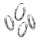 Gedrehte Edelstahl Creolen Ohrringe mit Muster
