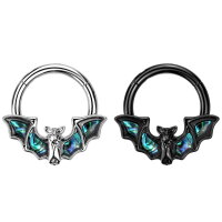 Segmentring-Clicker Piercing mit Fledermaus