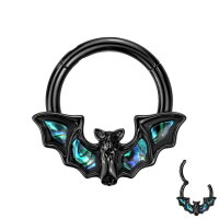 Segmentring-Clicker Piercing mit Fledermaus