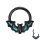 Segmentring-Clicker Piercing mit Fledermaus