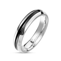 Silber-Schwarzer Ring
