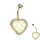 Bauchnabelpiercing mit Herz und Kristallen