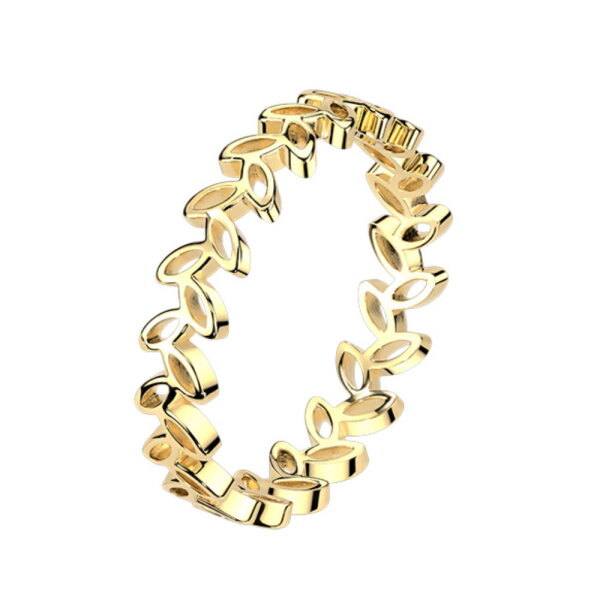 Goldener Ring mit Blättern