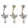 Bauchnabelpiercing mit Kristallen und Anhänger