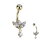 Bauchnabelpiercing mit Kristallen und Anhänger